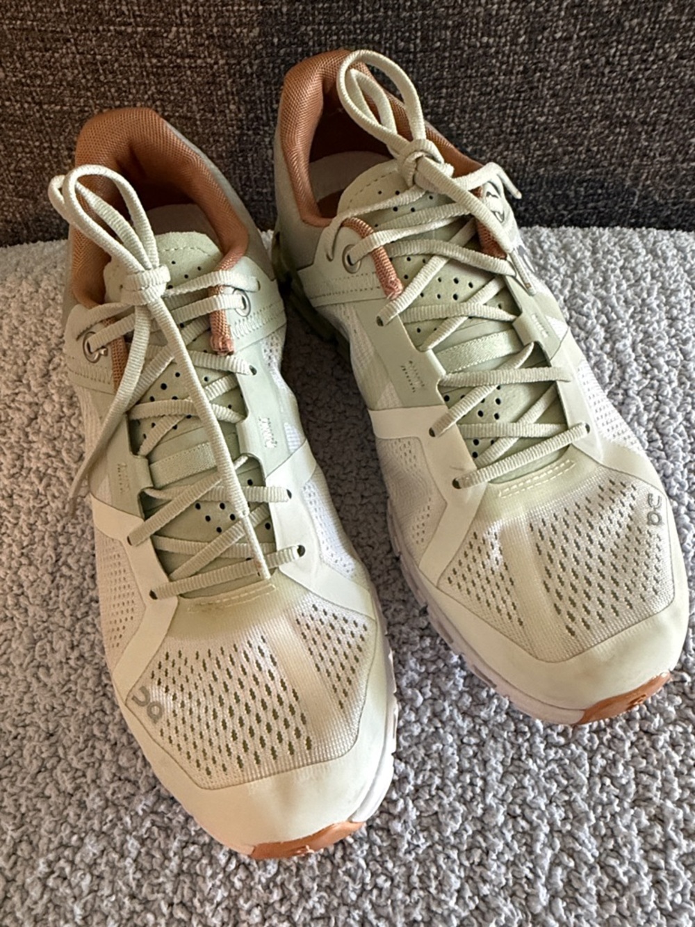 On Running Women’s Sneakers in Light Sage and Light Cream Accents
